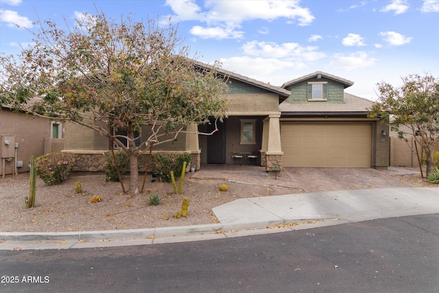 view of front of house featuring a garage