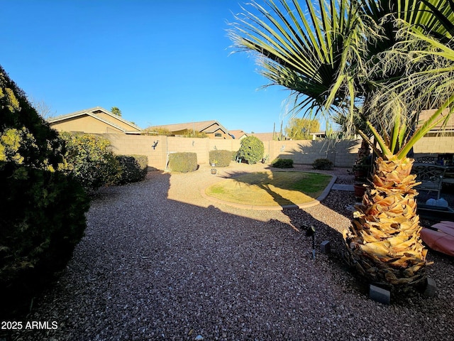 view of yard with a patio area