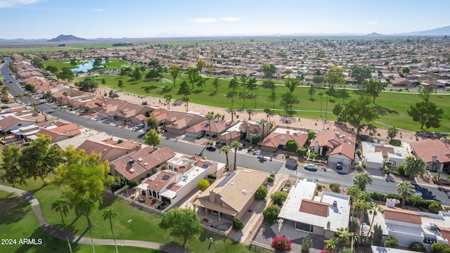 bird's eye view featuring a mountain view