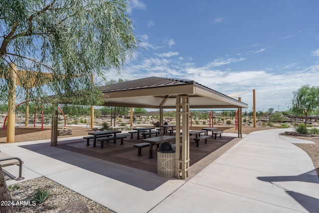 surrounding community with a gazebo