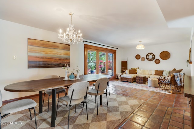 7526 E Edgemont Ave, Scottsdale, AZ 85251 - dining space with a chandelier