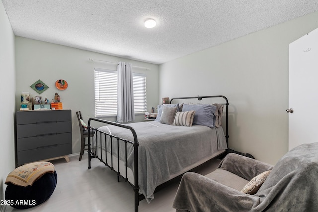 bedroom with a textured ceiling