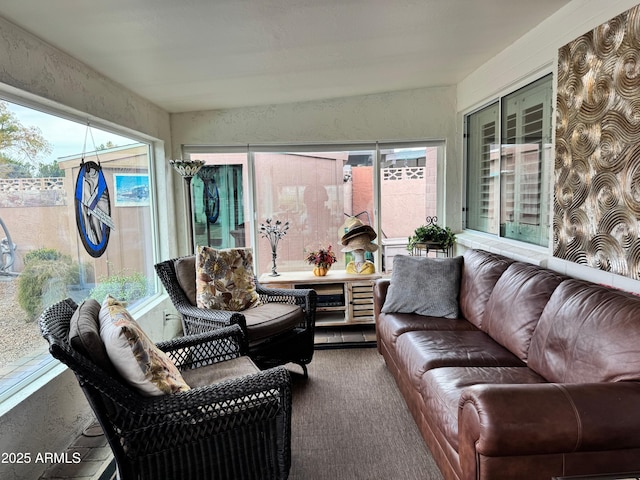 sunroom with plenty of natural light