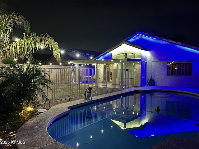 outdoor pool with fence