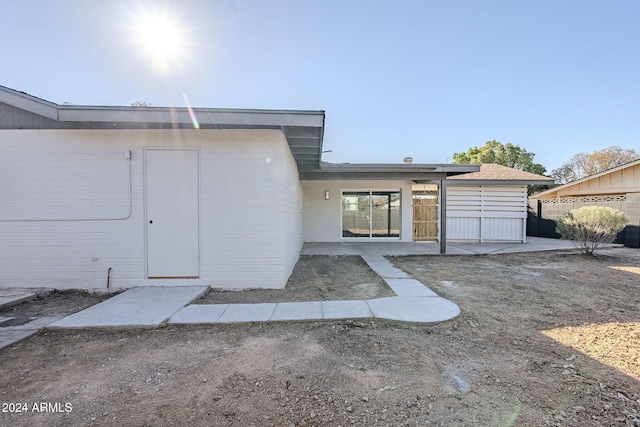 view of rear view of property