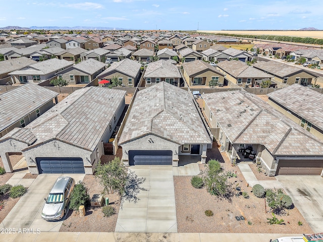 bird's eye view with a residential view