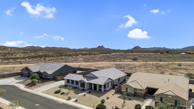 27550 N Silverleaf Rd, San Tan Valley, AZ 85143 - aerial view of sparsely populated area featuring mountains and a desert landscape