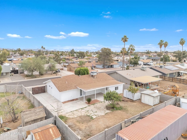 drone / aerial view featuring a residential view