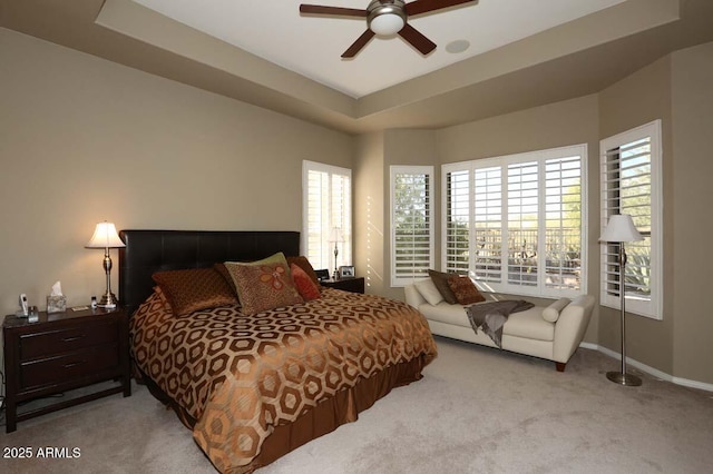 32764 N 68th Pl, Scottsdale, AZ 85266 - carpeted bedroom featuring a ceiling fan, baseboards, and multiple windows