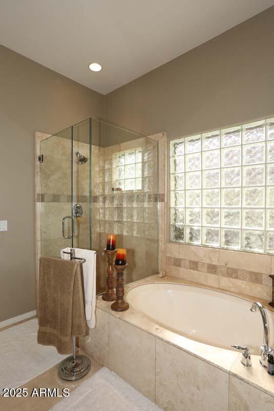 32764 N 68th Pl, Scottsdale, AZ 85266 - bathroom with a stall shower and a garden tub