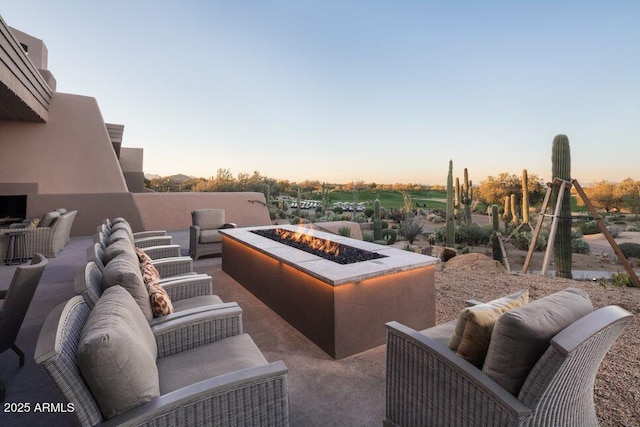 32764 N 68th Pl, Scottsdale, AZ 85266 - view of patio / terrace with an outdoor living space with a fire pit