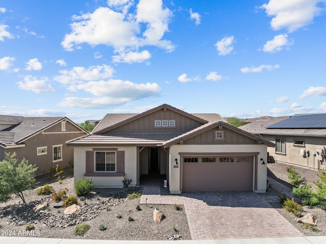 view of front of home featuring a garage