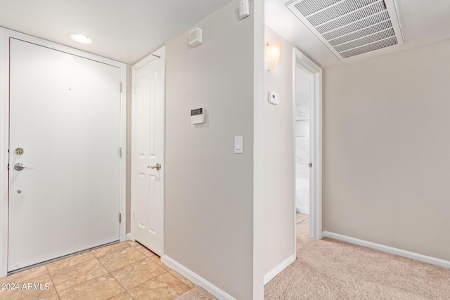 view of tiled entrance foyer