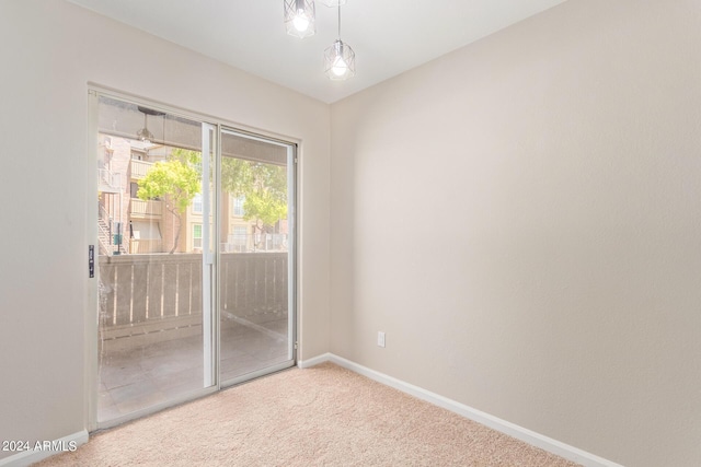 view of carpeted empty room