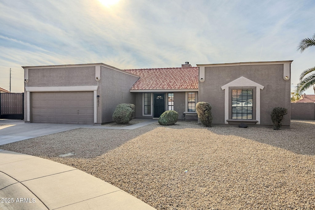 view of front of house featuring a garage