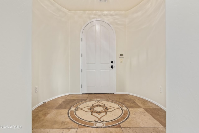 view of tiled foyer entrance