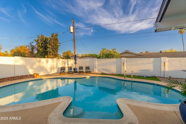 8431 E Rose Ln, Scottsdale, AZ 85250 - view of pool featuring a fenced backyard and a fenced in pool