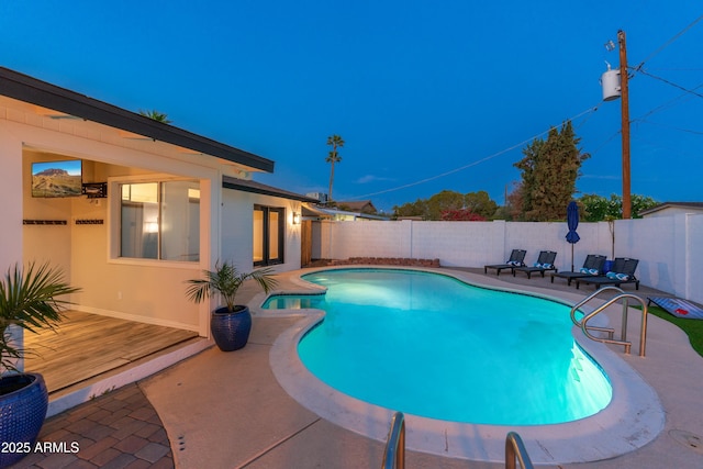 8431 E Rose Ln, Scottsdale, AZ 85250 - view of pool featuring a fenced backyard, a fenced in pool, and a patio area