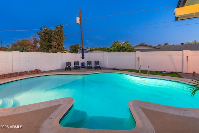 8431 E Rose Ln, Scottsdale, AZ 85250 - view of swimming pool featuring a fenced backyard and a fenced in pool