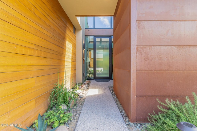 view of doorway to property