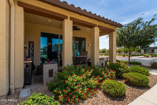 view of patio with covered porch
