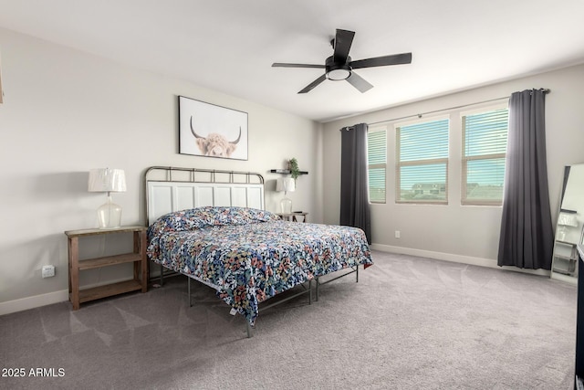 3938 E Appaloosa Rd, Gilbert, AZ 85296 - carpeted bedroom with baseboards and a ceiling fan
