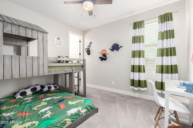3938 E Appaloosa Rd, Gilbert, AZ 85296 - carpeted bedroom with baseboards and a ceiling fan