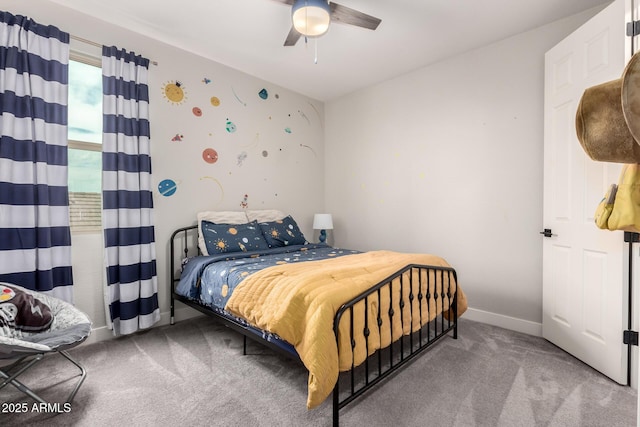 3938 E Appaloosa Rd, Gilbert, AZ 85296 - carpeted bedroom with baseboards and ceiling fan