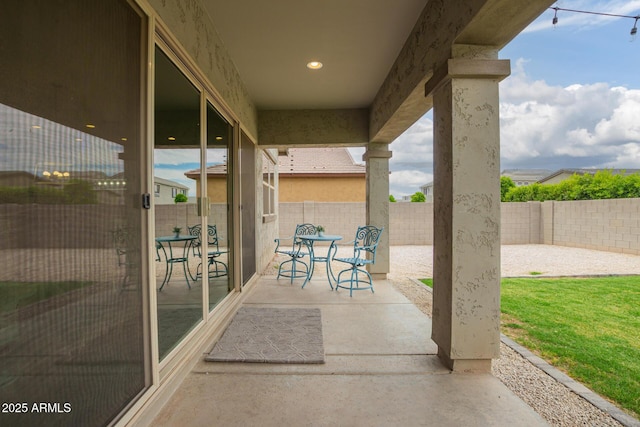 3938 E Appaloosa Rd, Gilbert, AZ 85296 - fenced backyard with a patio area