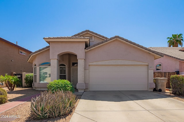 view of front of home featuring a garage