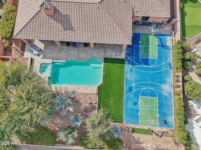 birds eye view of property