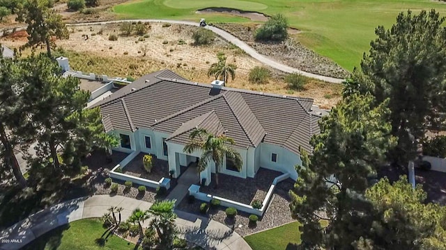 aerial view with golf course view