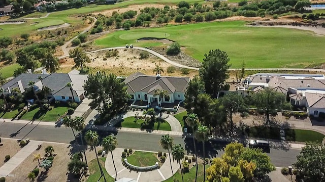 drone / aerial view featuring golf course view