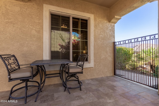 balcony with a patio