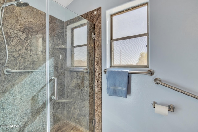 bathroom with walk in shower