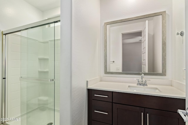 1081 E Armstrong Way, Chandler, AZ 85286 - bathroom with vanity and a stall shower