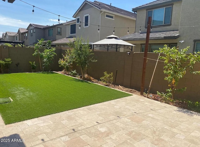 1081 E Armstrong Way, Chandler, AZ 85286 - view of yard featuring a gazebo, a patio area, and a residential view