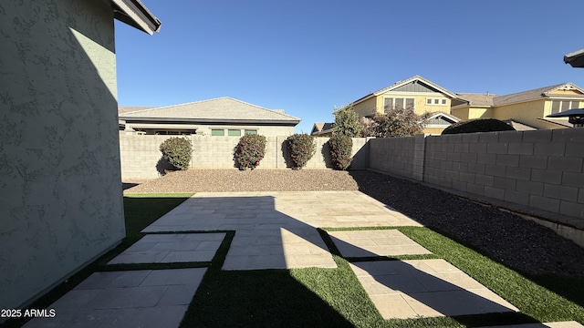 view of yard featuring a patio area