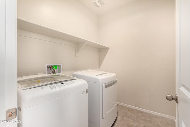 laundry room featuring washing machine and clothes dryer