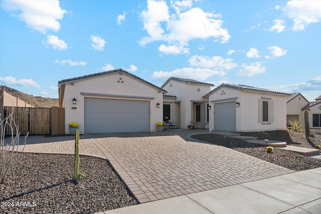 view of front facade with a garage