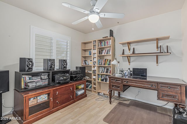 3059 E Tyson Ct, Gilbert, AZ 85295 - office space with a ceiling fan and light wood finished floors