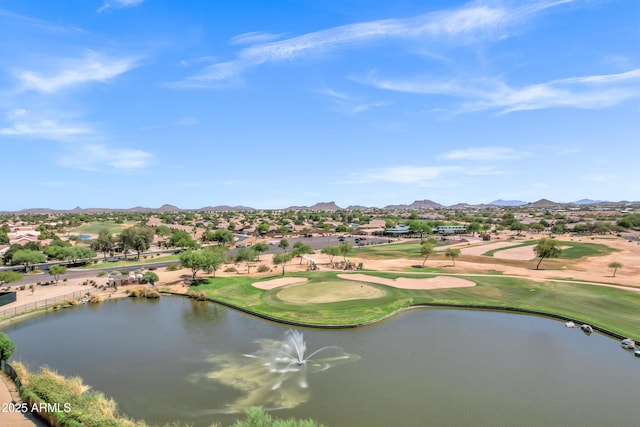 110 E Saddle Way, San Tan Valley, AZ 85143 - aerial perspective of suburban area featuring a water and mountain view and a local golf course