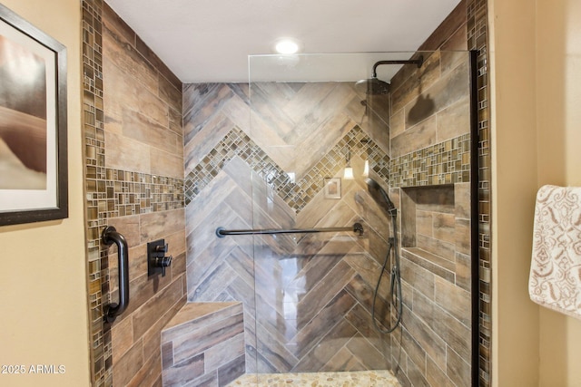 bathroom with walk in shower