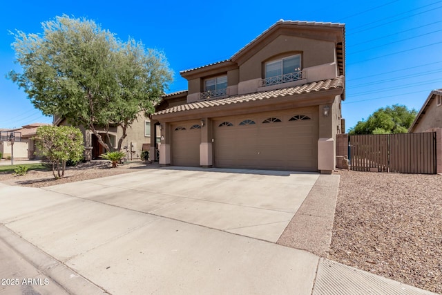 1405 E Aloe Dr, Chandler, AZ 85286 - view of front facade with stucco siding, driveway, an attached garage, and a tile roof