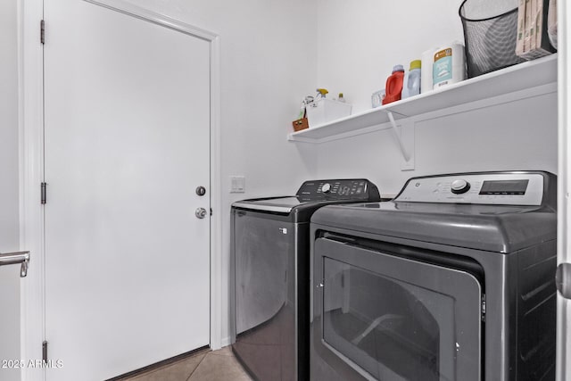 1405 E Aloe Dr, Chandler, AZ 85286 - washroom featuring separate washer and dryer and light tile patterned flooring