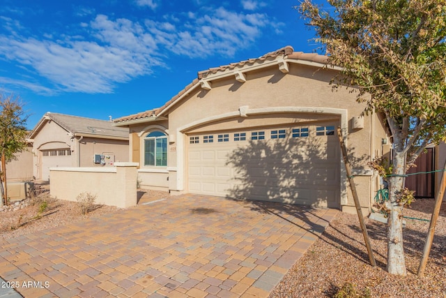 view of front of home featuring a garage