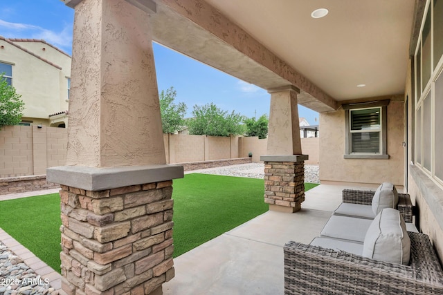 5223 S Axiom, Mesa, AZ 85212 - fenced backyard with a patio area