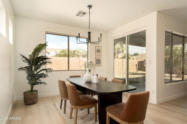 3047 S Chatsworth, Mesa, AZ 85212 - dining room featuring light wood finished floors, healthy amount of natural light, and a chandelier