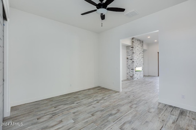 15522 E Chicory Dr, Fountain Hills, AZ 85268 - empty room with a ceiling fan, wood finished floors, baseboards, and recessed lighting