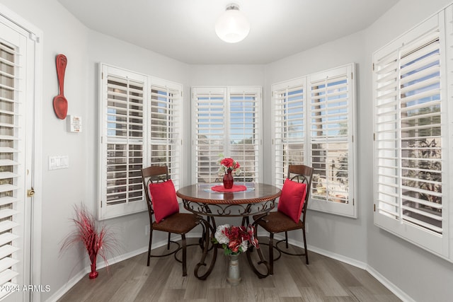 dining room featuring hardwood / wood-style flooring